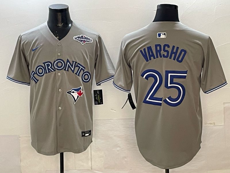 Men Toronto Blue Jays #25 Varsho Grey 2026 Nike Game MLB Jersey 001